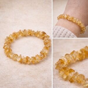Citrine Chip Bracelet Witchy Boho Crystal Abundance Energy Jewelry‎ HTA